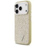 Coque Guess Glitter Triangle Logo MagSafe pour iPhone 17 Pro - Gold – Image 3