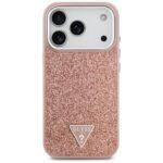 Coque Guess Glitter Triangle Logo MagSafe pour iPhone 17 Pro - Pink – Image 2