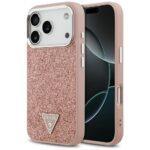 Coque Guess Glitter Triangle Logo MagSafe pour iPhone 17 Pro - Pink