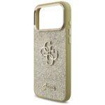 Coque Guess Fixed Glitter Big 4G Metal Frame pour iPhone 17 Pro Max - Gold – Image 5