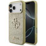 Coque Guess Fixed Glitter Big 4G Metal Frame pour iPhone 17 Pro Max - Gold