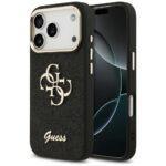 Coque Guess Fixed Glitter Big 4G Metal Frame pour iPhone 17 Pro - Black