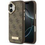 Coque Guess Hardcase 4G Logo Plate MagSafe pour iPhone 17 - Brown