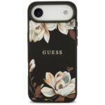 Coque Guess Grained Flowers MagSafe pour iPhone Air - Black – Image 3