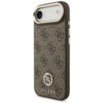 Coque Guess 4G Strass Logo MagSafe avec lanière pour iPhone Air - Brown – Image 4