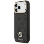 Coque Guess 4G Strass Logo MagSafe avec lanière pour iPhone 17 Pro Max - Black – Image 4