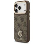 Coque Guess 4G Strass Logo MagSafe avec lanière pour iPhone 17 Pro - Brown – Image 5