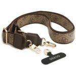 Coque Guess 4G Strass Logo MagSafe avec lanière pour iPhone 17 - Brown – Image 4