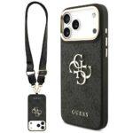 Coque Guess Big 4G Classic Logo avec lanière pour iPhone 17 Pro Max - Black