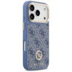 Coque Guess 4G Strass Logo MagSafe avec lanière pour iPhone 17 Pro - Blue – Image 2