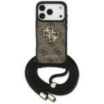 Coque Guess Crossbody Cord 4G Big Logo avec cordon pour iPhone 17 Pro - Brown