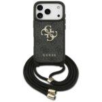 Coque Guess Crossbody Cord 4G Big Logo avec cordon pour iPhone 17 Pro - Black