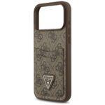 Coque Guess Hardcase 4G Double Card Triangle avec porte cartes pour iPhone 17 Pro Max - Brown – Image 6