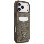 Coque Guess Hardcase 4G Double Card Triangle avec porte cartes pour iPhone 17 Pro Max - Brown – Image 5