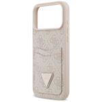 Coque Guess Hardcase 4G Double Card Triangle avec porte cartes pour iPhone 17 Pro Max - Pink – Image 5