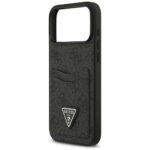 Coque Guess Hardcase 4G Double Card Triangle avec porte cartes pour iPhone 17 Pro Max - Black – Image 6