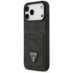 Coque Guess Hardcase 4G Double Card Triangle avec porte cartes pour iPhone 17 Pro Max - Black – Image 4