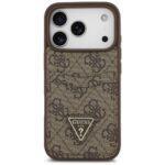 Coque Guess Hardcase 4G Double Card Triangle avec porte cartes pour iPhone 17 Pro - Brown – Image 2