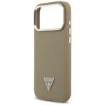 Coque Guess Grained Triangle Logo MagSafe pour iPhone 17 Pro Max - Brown – Image 5