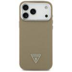 Coque Guess Grained Triangle Logo MagSafe pour iPhone 17 Pro - Brown – Image 3