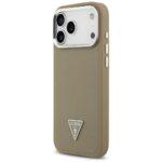 Coque Guess Grained Triangle Logo MagSafe pour iPhone 17 Pro - Brown – Image 4