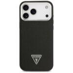 Coque Guess Grained Triangle Logo MagSafe pour iPhone 17 Pro Max - Black – Image 2