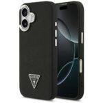 Coque Guess Grained Triangle Logo MagSafe pour iPhone 17 - Black