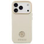 Coque Guess Grained Strass Logo MagSafe pour iPhone 17 Pro - Beige – Image 2