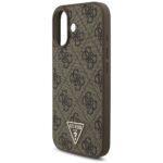Coque Guess Hardcase 4G Strap Triangle Logo MagSafe avec dragonne de perles pour iPhone 17 - Brown – Image 6