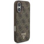 Coque Guess Hardcase 4G Strap Triangle Logo MagSafe avec dragonne de perles pour iPhone 17 - Brown – Image 2