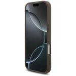 Coque Guess Hardcase 4G Strap Triangle Logo MagSafe avec dragonne de perles pour iPhone 17 - Brown – Image 5