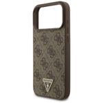 Coque Guess Hardcase 4G Strap Triangle Logo MagSafe avec dragonne de perles pour iPhone 17 Pro Max - Brown – Image 3