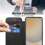 Étui portefeuille Techsuit SmartMag Book Case pour Samsung Galaxy S25 FE - Black – Image 4