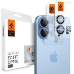 Lot de 2 protections d'objectif Spigen Optik.tR EZ Fit Pro Camera Glass pour iPhone 17 / iPhone 16 Plus / iPhone 16 - Blue