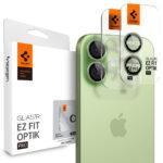 Lot de 2 protections d'objectif Spigen Optik.tR EZ Fit Pro Camera Glass pour iPhone 17 / iPhone 16 Plus / iPhone 16 - Green