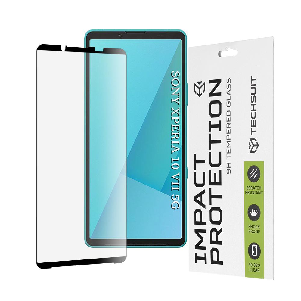 2648071 Protection d'écran Techsuit 111D Full Cover / Full Glue Glass pour Sony Xperia 10 VII - Black – Image 1
