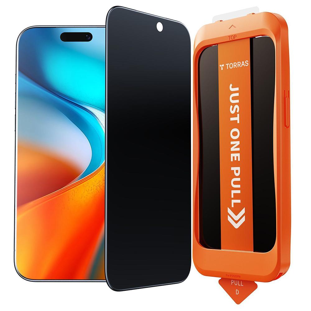 2674861 Protection d'écran Torras GlassGo Install Master Privacy pour iPhone 17 Pro Max - Black – Image 1