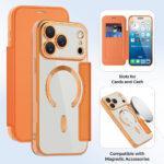 Étui portefeuille Techsuit SmartMag Book Case pour iPhone 17 Pro Max - Orange – Image 3