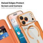 Étui portefeuille Techsuit SmartMag Book Case pour iPhone 17 Pro Max - Orange – Image 4