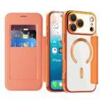 Étui portefeuille Techsuit SmartMag Book Case pour iPhone 17 Pro - Orange