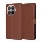Étui portefeuille Techsuit Leather Folio pour Xiaomi 15T Pro - Brown