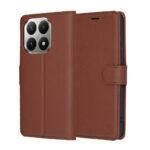 Étui portefeuille Techsuit Leather Folio pour Xiaomi 15T - Brown