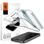 Lot de 2 protections d'écran Spigen Glas.tR EZ-FIT pour iPhone 15 Pro Max - Black