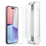 Lot de 2 protections d'écran Spigen Glas.tR EZ-FIT pour iPhone 15 Pro Max - Clear – Image 3