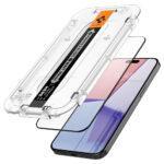 Lot de 2 protections d'écran Spigen Glas.tR EZ-FIT pour iPhone 15 Pro - Black – Image 2