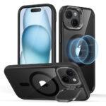 Coque MagSafe ESR Classic Hybrid HaloLock Kickstand pour iPhone 15 - Clear Black