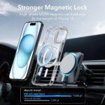 Coque MagSafe ESR Classic Hybrid HaloLock Kickstand pour iPhone 15 Plus - Clear – Image 3