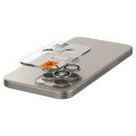 Lot de 2 protections d'objectif Spigen Optik.tR EZ Fit Pro Camera Glass pour iPhone 14 Pro / 14 Pro Max / 15 Pro / 15 Pro Max / 16 Pro / 16 Pro Max - Natural – Image 6