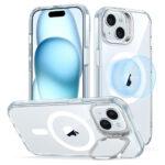 Coque MagSafe ESR Classic Hybrid HaloLock Kickstand pour iPhone 15 Plus - Clear Blue