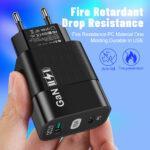 Chargeur secteur Techsuit (CHPD131) GaN, USB, Type-C, Charge rapide, 65W   - Black – Image 5